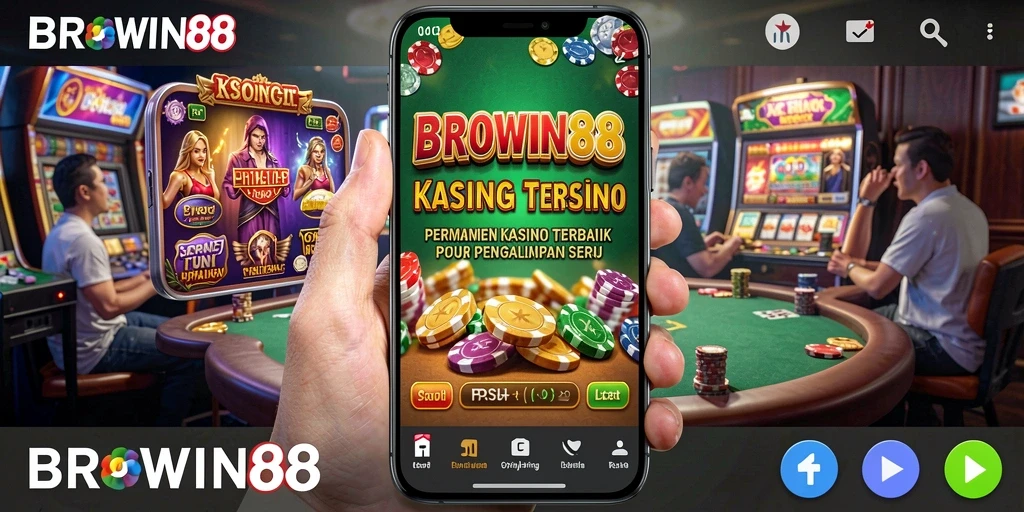 Screenshot BROWIN88 menampilkan suasana permainan Kasino yang seru.