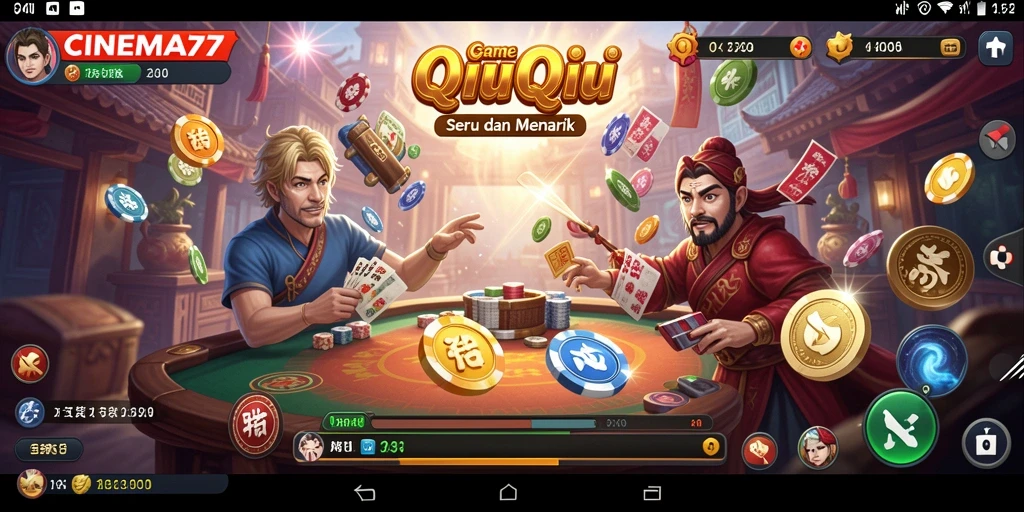 Tampilan gameplay QiuQiu yang seru dan interaktif.