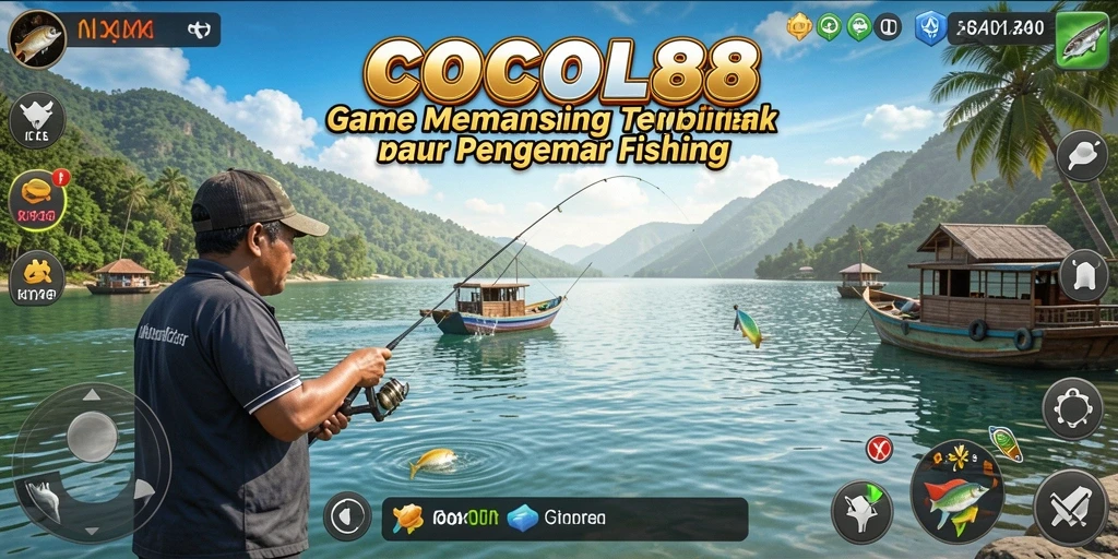 Tampilan gameplay menakjubkan COCOL88 dengan suasana memancing yang seru.