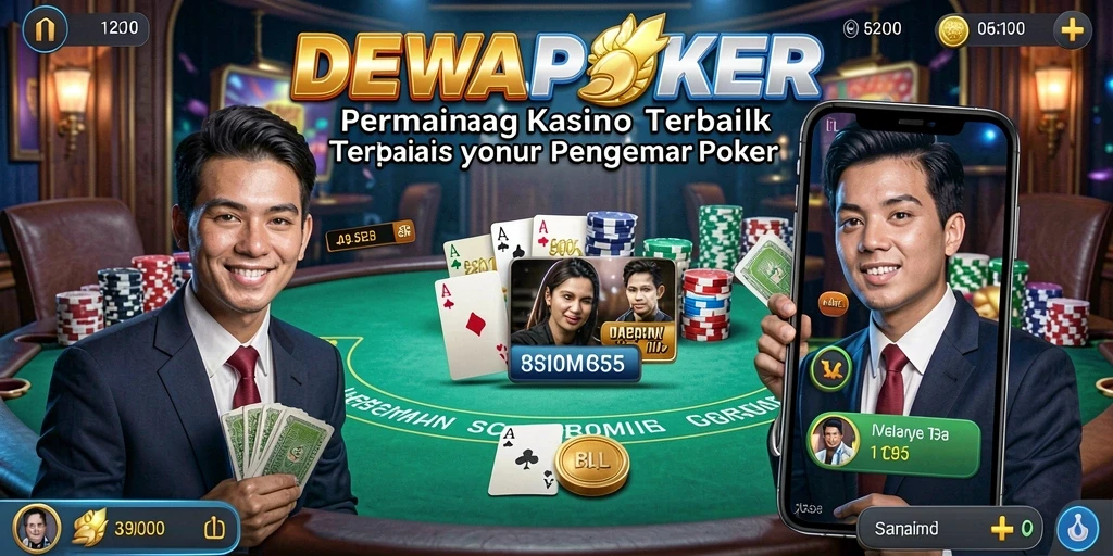 Screenshot gameplay menampilkan momen seru permainan poker di DEWAPOKER.