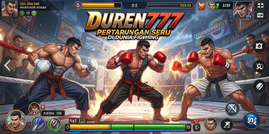 Tampilan aksi seru di dalam game DUREN777 yang menonjolkan pertarungan