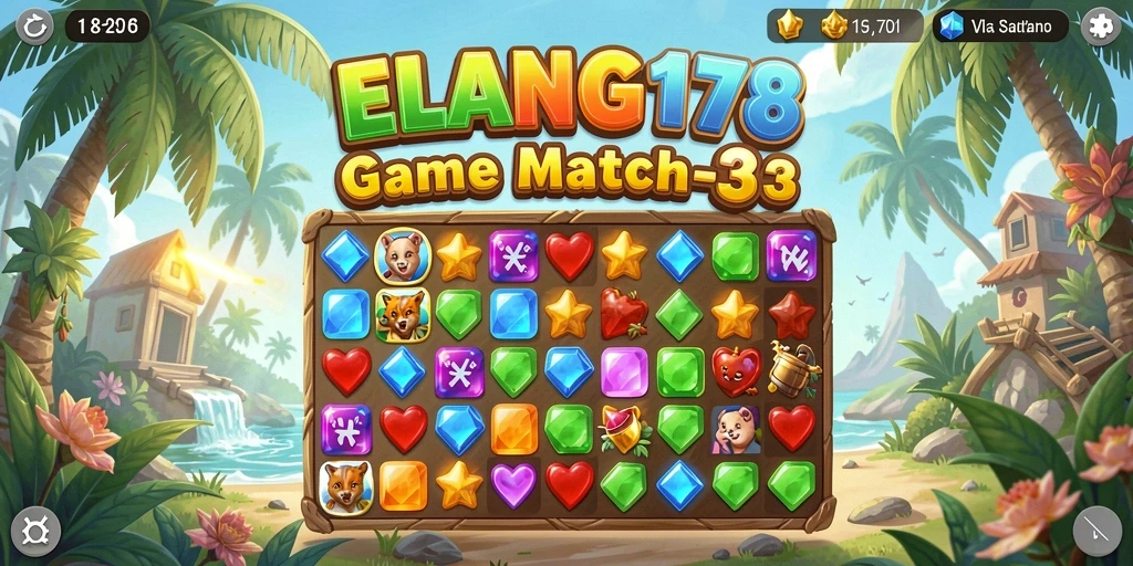 Tampilan gameplay seru dari ELANG178 yang menampilkan aksi Match-3.
