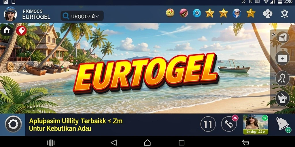 Tampilan antarmuka aplikasi EUROTOGEL yang intuitif dan bersih.