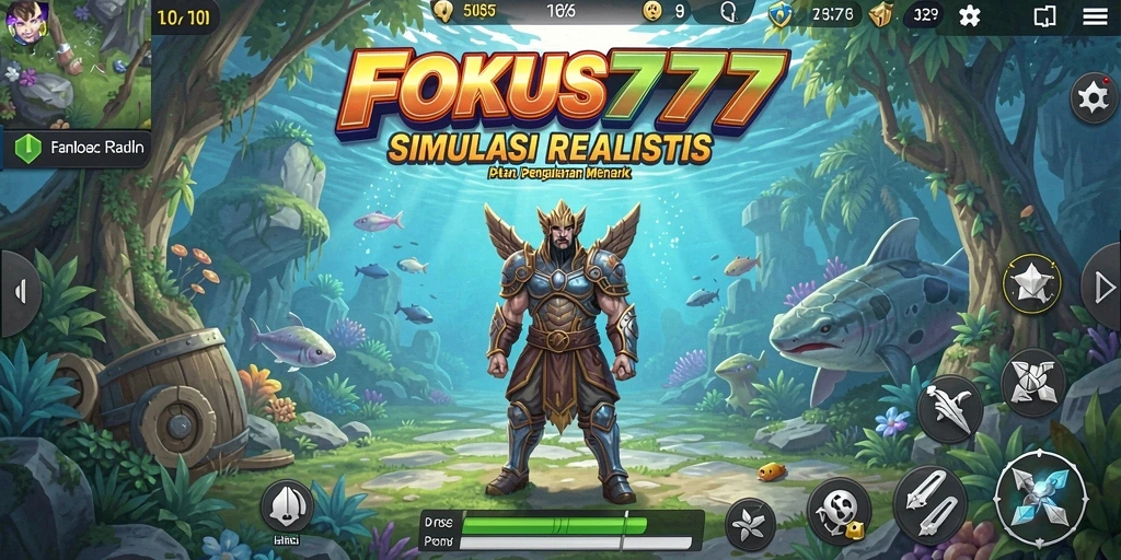 Tampilan grafik menakjubkan dari gameplay FOKUS777 yang realistik.