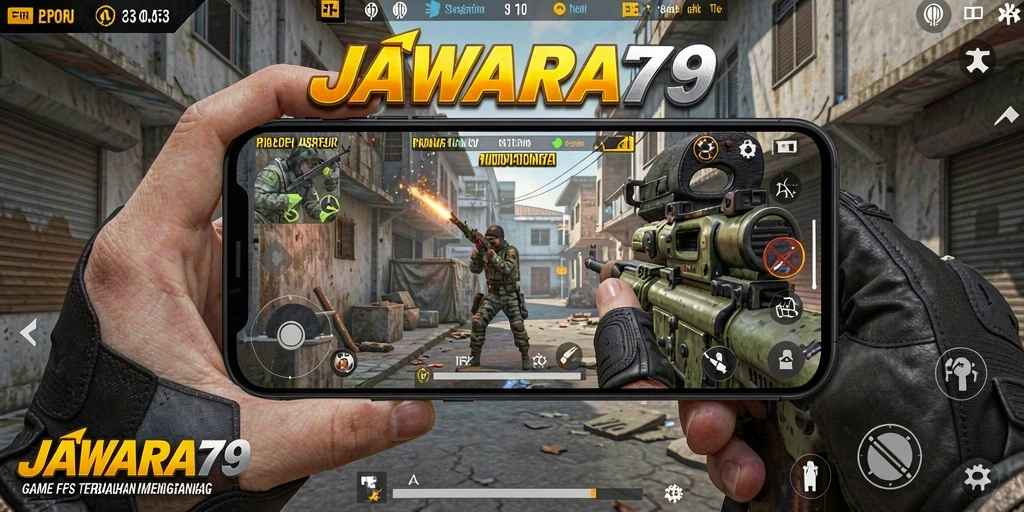 Tampilan gameplay FPS yang menegangkan di JAWARA79.