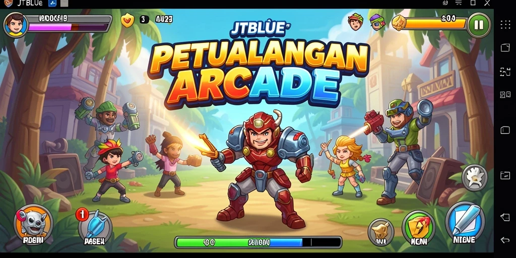 Tampilan memberikan gambaran seru dari gameplay JTBLUE yang penuh aksi.