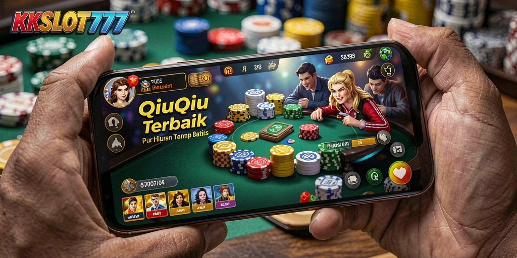 Tampilan gameplay seru dari KKSLOT777 dengan grafis QiuQiu yang menarik.