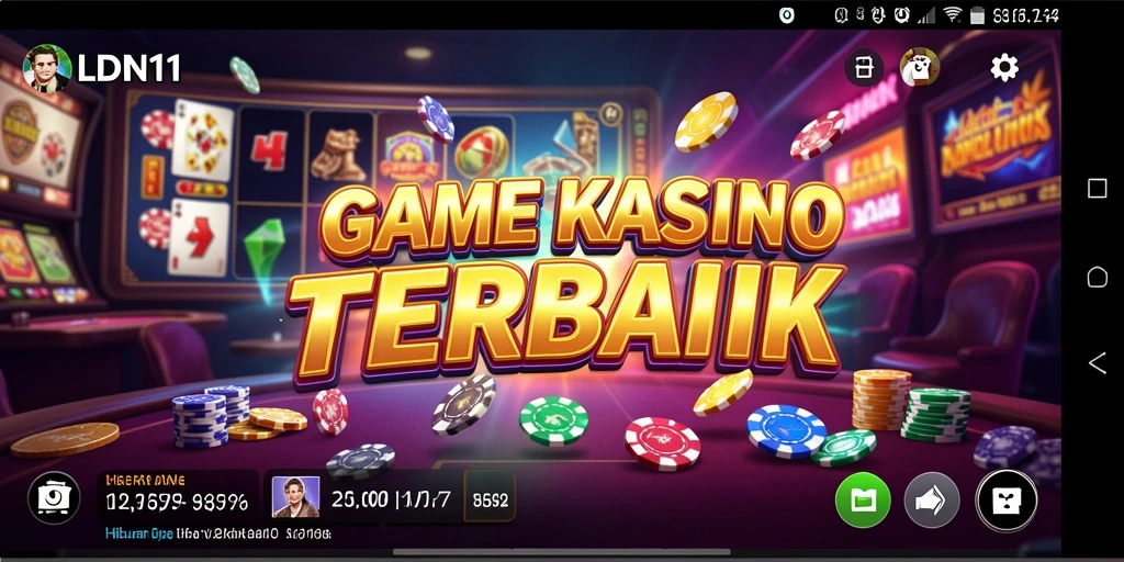 Screenshot utama LDN11 dengan gameplay kasino yang seru dan penuh aksi.