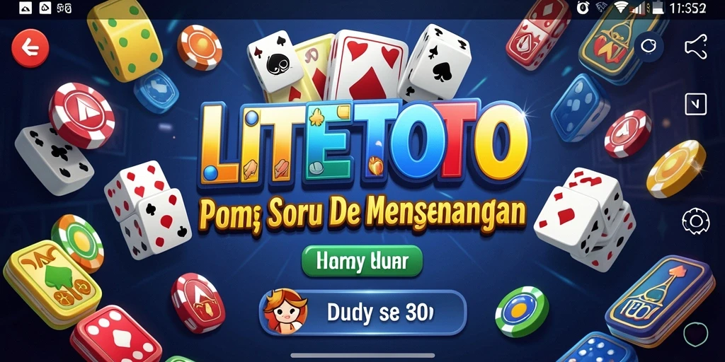 Tampilan gameplay seru dalam LITETOTO, bermain domino dengan teman.