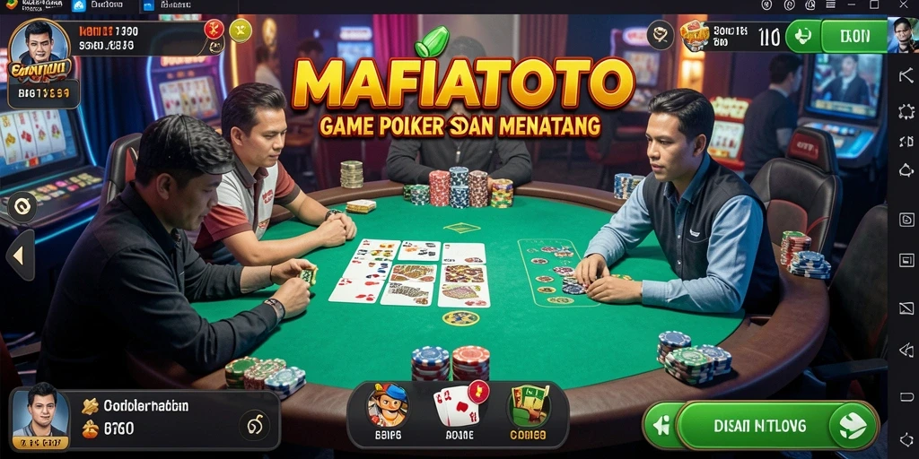 Tampilan gameplay seru dari MAFIATOTO Poker.