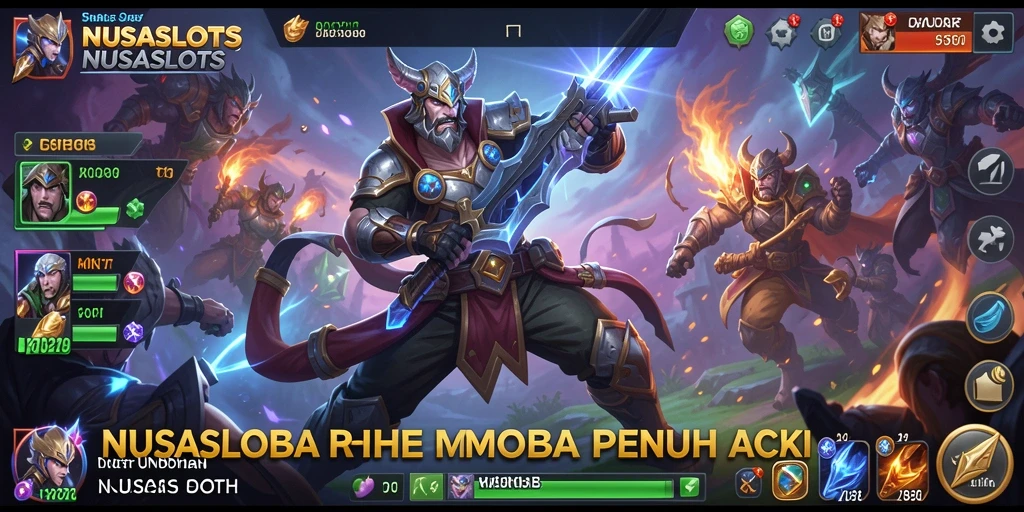 Gameplay seru NUSASLOTS dengan pertarungan tim yang dinamis.