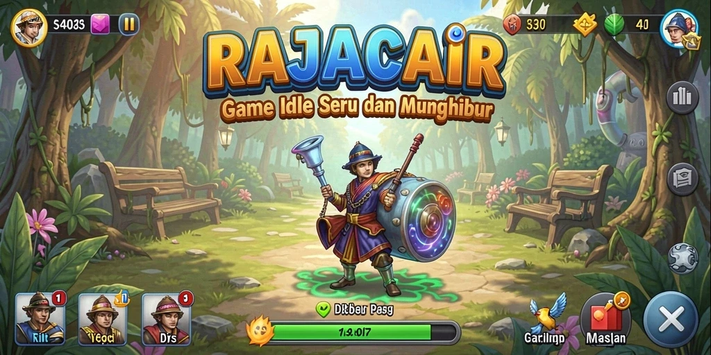 Tampilan gameplay RAJACAIR yang menarik dan penuh warna.