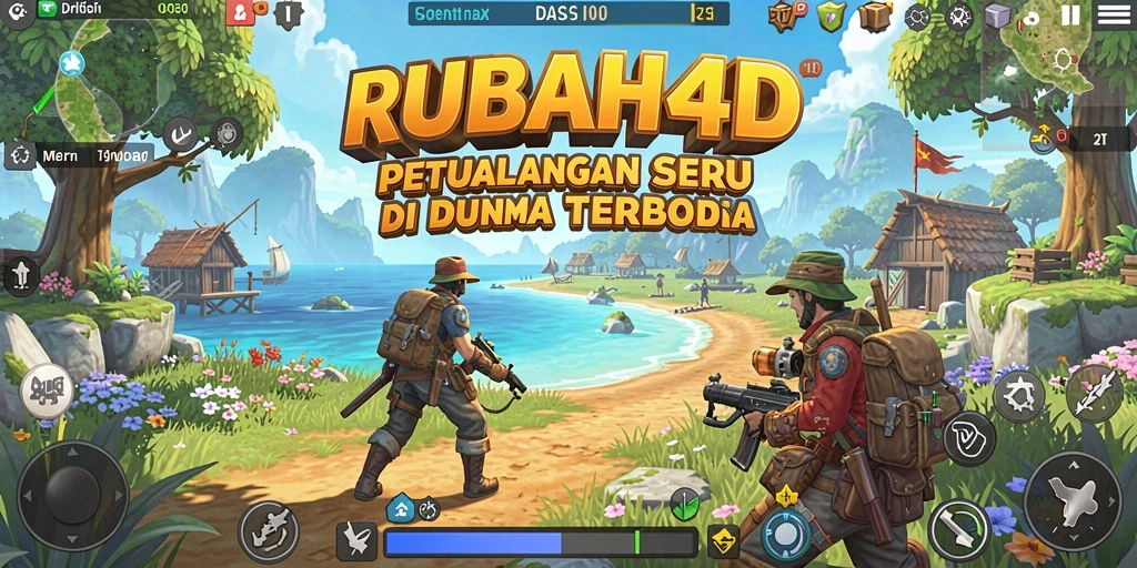 Gameplay RUBAH4D yang menampilkan petualangan di dunia terbuka.