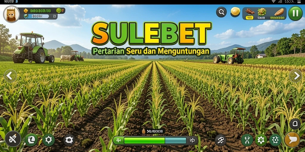Gameplay SULEBET yang menggambarkan keseruan bertani.