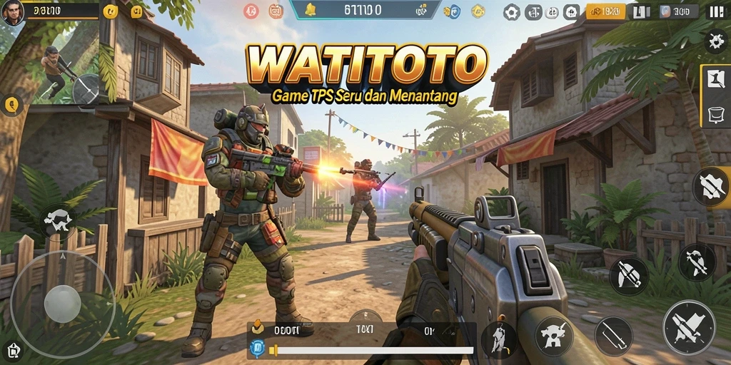 Tampilan aksi seru dari gameplay WATITOTO dengan karakter beraksi.