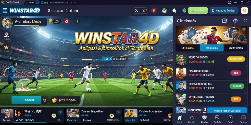 Tangkapan layar WINSTAR4D menampilkan taruhan olahraga yang menarik dan antarmuka pengguna yang bersih.