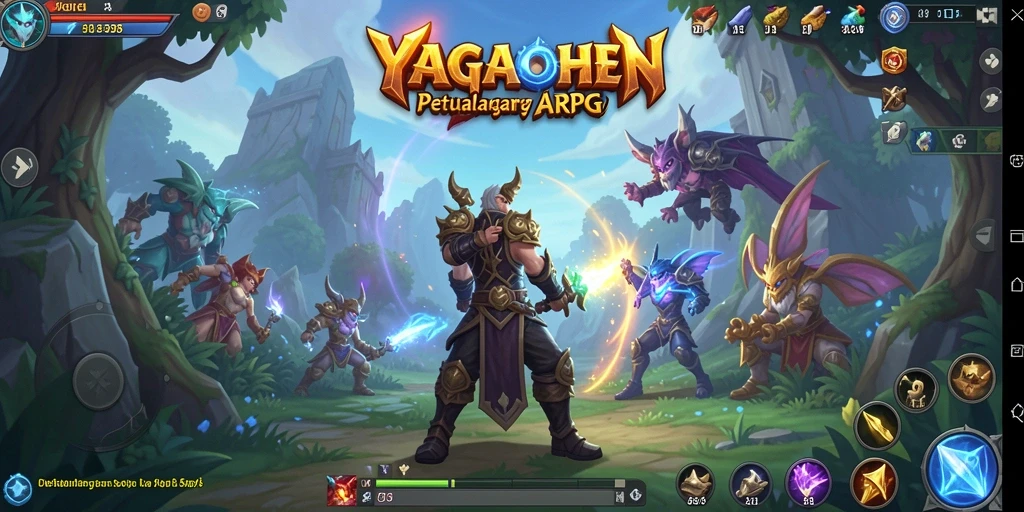 Screenshot gameplay YAGAOHEN menampilkan aksi seru dalam pertempuran.